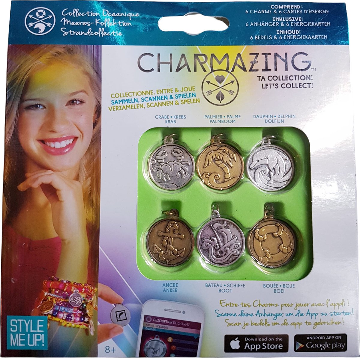 Charmazing TA Collection Bedeltjes voor aan de Bedelarmband Strandcollectie – 16x15x3cm | Hangers voor aan Sieraad